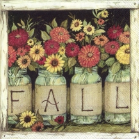 Servietten 33x33 cm - FALL MASON JARS