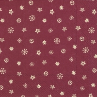 Servietten 33x33 cm - LITTLE JOY bordeaux