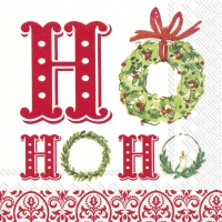Servietten 33x33 cm - X-MAS HOHOHO