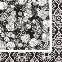 Servietten 33x33 cm - CLASSIC GARDEN black