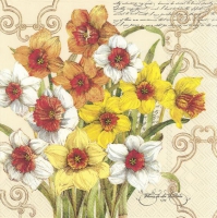 Servietten 33x33 cm - DECORATIVE DAFFODIL Servietten 33x33 cm - DECORATIVE DAFFODIL