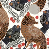 Servietten 33x33 cm - KETUNMARJA white Servietten 33x33 cm - KETUNMARJA white