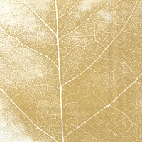 Servietten 33x33 cm - THE LEAF white gold