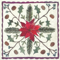 Servietten 33x33 cm - CHRISTMAS FLORISTRY ceam