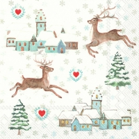 Servietten 33x33 cm - LOVELY WINTER TIME