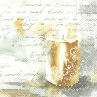 Servietten 33x33 cm - FESTIVE LIGHT gold silver