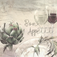 Servietten 33x33 cm - BON APPÉTIT