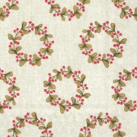 Servietten 33x33 cm - LITTLE GARLANDS gold