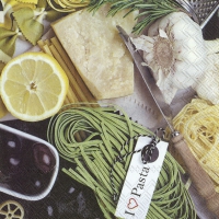 Servietten 33x33 cm - I LOVE PASTA Servietten 33x33 cm - I LOVE PASTA