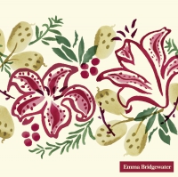 Servietten 33x33 cm - RED STARGAZER LILY