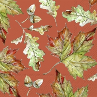 Servietten 33x33 cm - IT´S AUTUMN terracotta