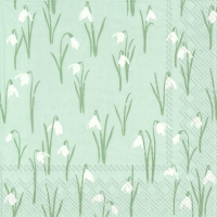 Servietten 33x33 cm - ELEGANT SPRING light blue