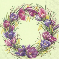 Servietten 33x33 cm - SPRING CIRCLE light green