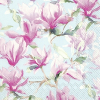 Servietten 33x33 cm - MAGNOLIA POESIE light blue