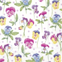 Servietten 33x33 cm - PURPLE PANSY light lilac