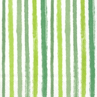 Servietten 33x33 cm - COLOURFUL STRIPES green