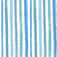 Servietten 33x33 cm - COLOURFUL STRIPES blue