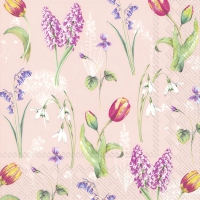 Servietten 33x33 cm - SPRING BREEZE light rose