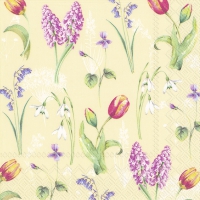 Servietten 33x33 cm - SPRING BREEZE cream