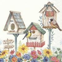 Servietten 33x33 cm - BIRDHOUSE FOR RENT