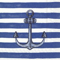 Servietten 33x33 cm - SAILOR´S ANCHOR blue