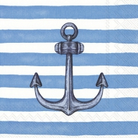 Servietten 33x33 cm - SAILOR´S ANCHOR light blue