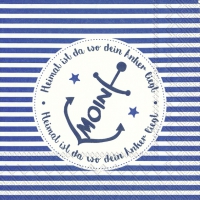 Servietten 33x33 cm - MOIN ANKER dark blue