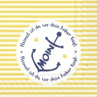 Servietten 33x33 cm - MOIN ANKER yellow