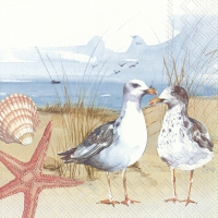 Servietten 33x33 cm - SEAGULLS AT THE BEACH