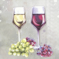 Servietten 33x33 cm - RED AND WHITE WINE