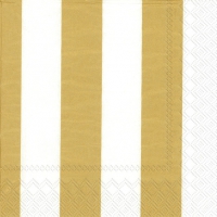 Servietten 33x33 cm - KAKSI RAITAA gold