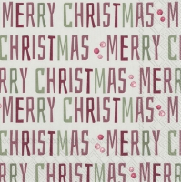 Servietten 33x33 cm - WINTER MERRY CHRISTMAS linen