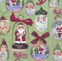 Servietten 33x33 cm - CHRISTMAS DECORATION green