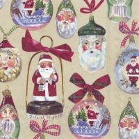 Servietten 33x33 cm - CHRISTMAS DECORATION cream