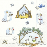 Servietten 33x33 cm - MOUSE CRIB