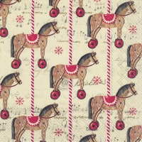 Servietten 33x33 cm - CAROUSEL HORSE