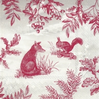 Servietten 33x33 cm - WINTER SCENE red