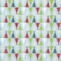 Servietten 33x33 cm - TREES IN LINE light blue