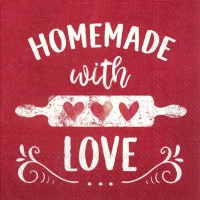 Servietten 33x33 cm - HOMEMADE red Servietten 33x33 cm - HOMEMADE red