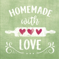 Servietten 33x33 cm - HOMEMADE green Servietten 33x33 cm - HOMEMADE green