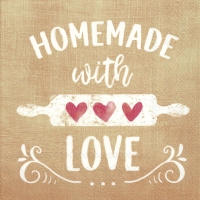 Servietten 33x33 cm - HOMEMADE cream Servietten 33x33 cm - HOMEMADE cream