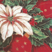 Servietten 33x33 cm - CLASSIC POINSETTIA