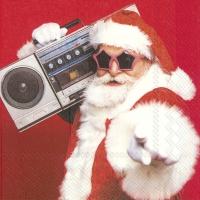 Servietten 33x33 cm - ROCKING SANTA