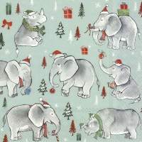 Servietten 33x33 cm - WILD CHRISTMAS light blue Servietten 33x33 cm - WILD CHRISTMAS light blue