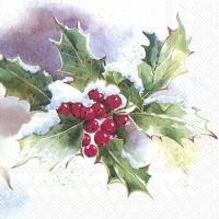 Servietten 33x33 cm - WINTER ILEX