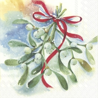 Servietten 33x33 cm - WINTER MISTLETOE