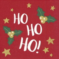 Servietten 33x33 cm - CHRISTMAS HOHOHO red