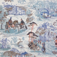 Servietten 33x33 cm - SCOTTISH CASTLES (V&A) grey