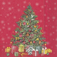 Servietten 33x33 cm - FESTIVE CHRISTMAS TREE red Servietten 33x33 cm - FESTIVE CHRISTMAS TREE red