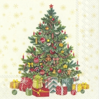 Servietten 33x33 cm - FESTIVE CHRISTMAS TREE cream Servietten 33x33 cm - FESTIVE CHRISTMAS TREE cream